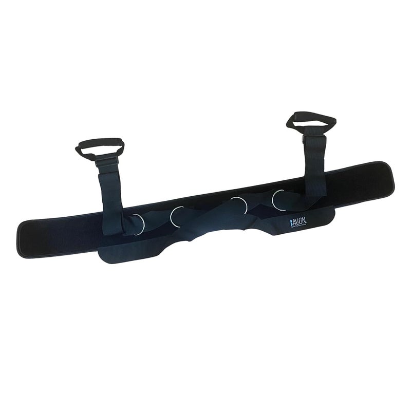 BAlign ® Belt - Patented Doctor-Designed Therapy Tool for Spine Alignment - McKenzie Method Device - Back Pain Relief - Spine Alignment - Pelvic Alignment - Alleviate Pelvic & Sciatic Pain - Back Stretcher for Low Back Pain Relief - Half Peanut Ball Insert for Spine Mobility & Improve Posture (Large 50 In) - Image 1